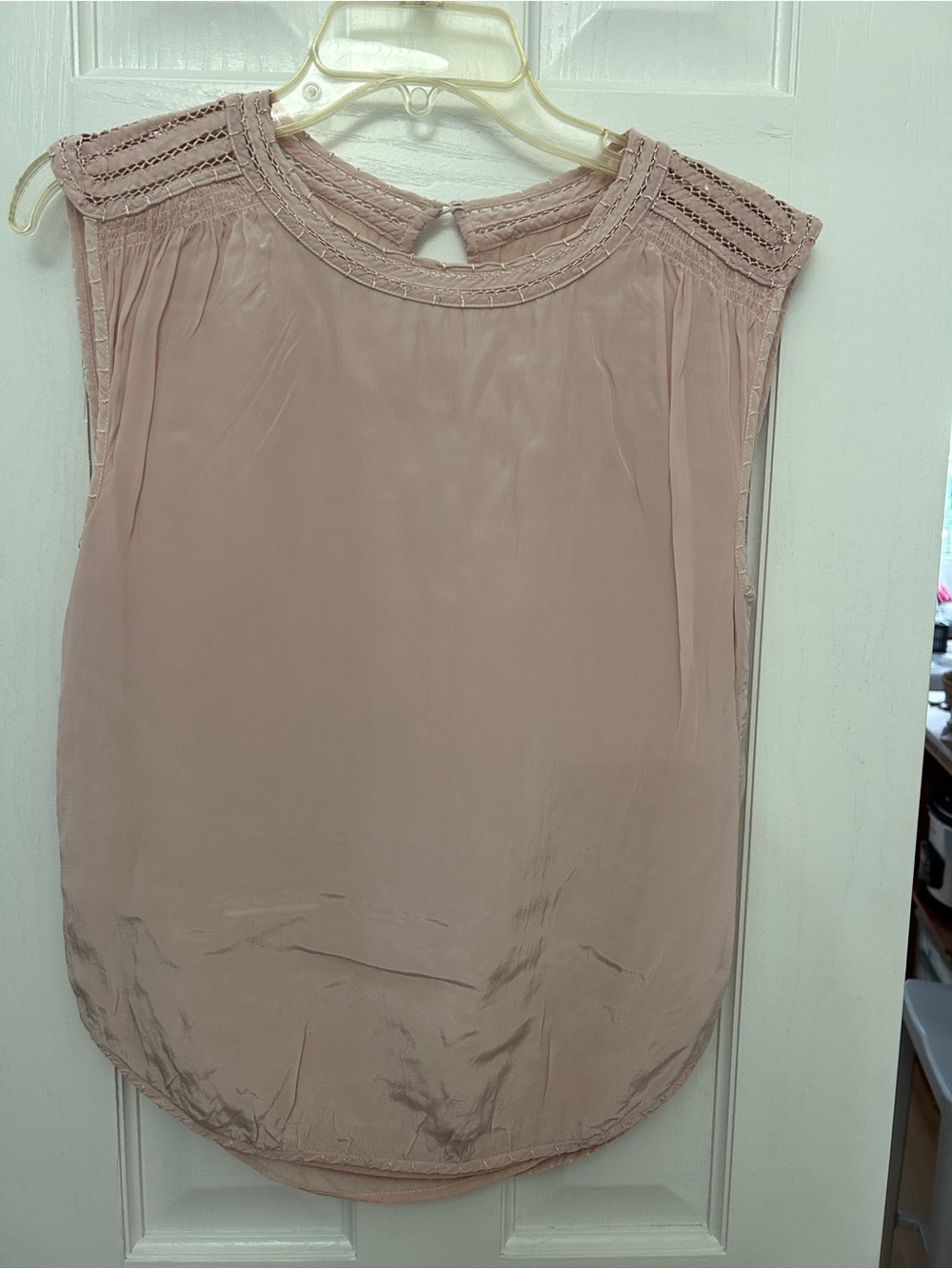 Reiss Blush Lace Yoke Sleeveless Camisole